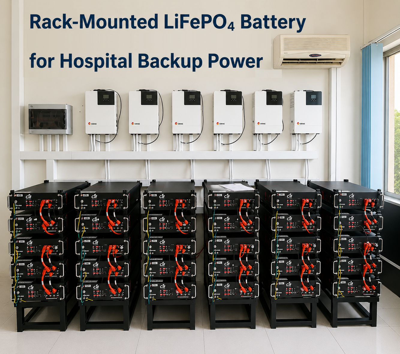 trường hợp công ty mới nhất về Pin LiFePO4 gắn trên kệ để cung cấp năng lượng dự phòng cho bệnh viện