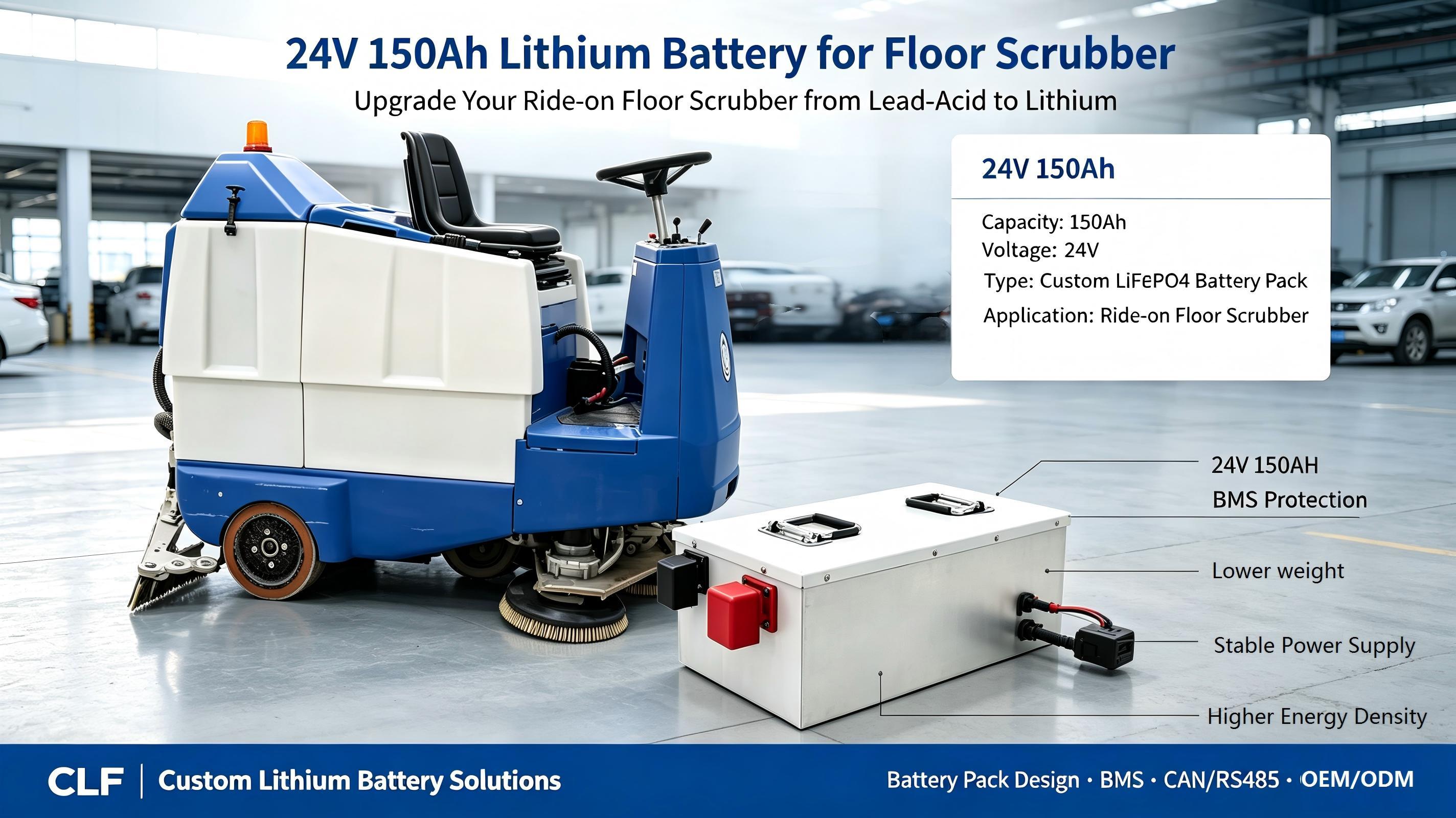 trường hợp công ty mới nhất về 24V 150Ah Lithium Battery for Industrial Floor Scrubbers
