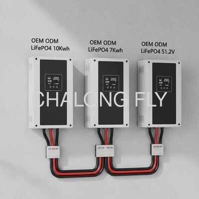 51.2V 10Kwh LiFePO4 Lithium Battery Pack with 6000 Cycle Life Wall Mounted Power Bank for Home Energy Storage