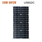 USB Semi Flex Solar Panel Battery Charger DC Output 25W 5V 12V
