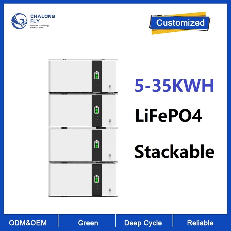 Bộ pin LiFePO4 10kwh có thể xếp chồng lên nhau 48v 200Ah 10KWH 15KWH 20KWH cho hệ thống lưu trữ năng lượng mặt trời 6000 xe máy