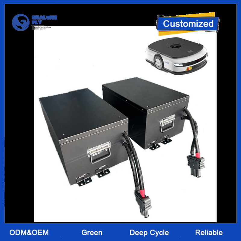 25.6V 51.2V 83.2V AGV Robot Lithium Battery 100A 150A 200Ah 48V Lifepo4 Battery Pack with Charger AGV Lithium Ion Battery