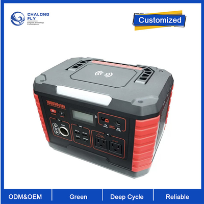 OEM ODM lifepo4 pin lithium Công suất 1000W Máy phát điện năng lượng mặt trời gói pin lithium cho RV ngoài trời EV Cắm trại