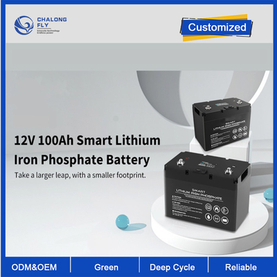 OEM ODM LiFePO4 pin lithium 12V 100Ah pin lithium Smart Deep Cycle Bộ pin lithium tùy chỉnh