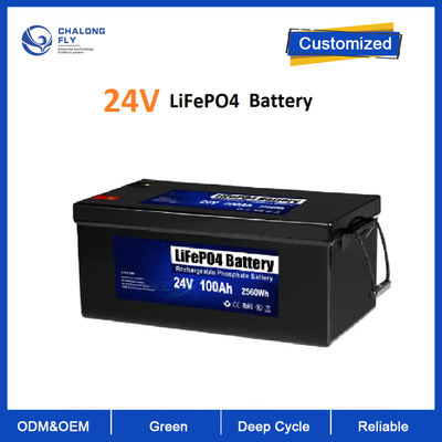Pin lithium LiFePO4 24V 100AH ​​Li-ion Lifepo4 với BMS cho Thuyền mô tô năng lượng mặt trời RV Camper