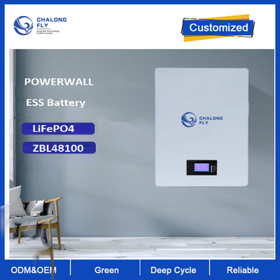 Pin sạc Powerwall 100Ah 5KW Lifepo4 Treo tường cho hệ thống năng lượng mặt trời