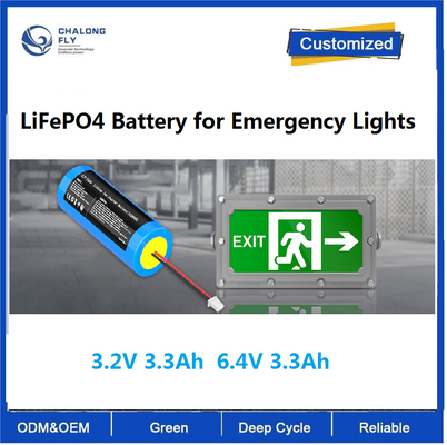 CLF OEM ODM 3.2V 3.3Ah 6.4V 3.3Ah Pin Lithium pin LiFePO4 cho đèn khẩn cấp