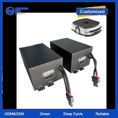 Pin ắc quy lithium AGV Robot 25.6V 51.2V 83.2V 100A 150A 200Ah 48V Lifepo4 với bộ sạc Pin lithium ion AGV