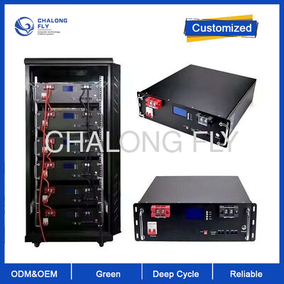 48V 200Ah pin Li-ion mô-đun gắn trên kệ với BMS thông minh và thiết kế xếp chồng cho lưu trữ năng lượng công nghiệp