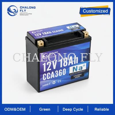 12V 18Ah 360CCA pin khởi động xe máy natri ion cho du lịch và thời tiết lạnh