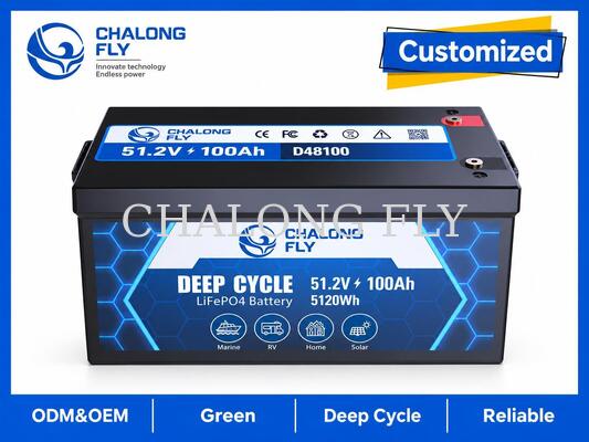 51.2V 100Ah LiFePO4 Trolling Motor pin với năng lượng 5,12kWh, giám sát Bluetooth và đầu ra liên tục 100A